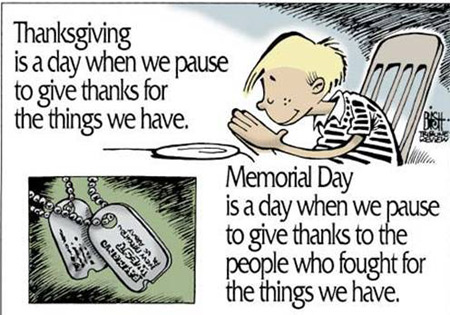 Memorial Day thanks cartoon